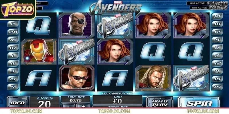 Trò chơi slot phong cách siêu anh hùng được ưa thích